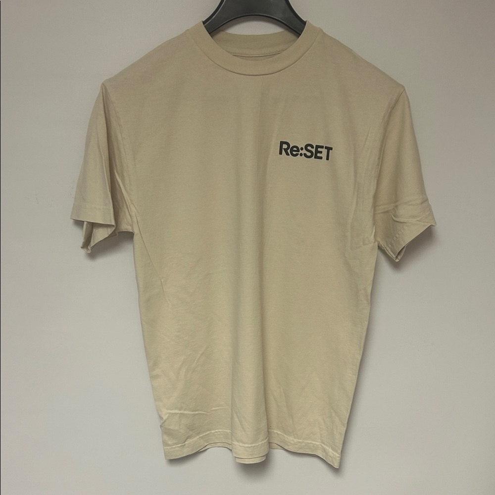 Re:SET Men's Cream Short Sleeve Tee